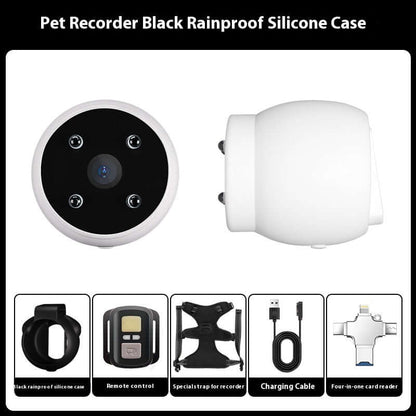 Pets Recorder Pet Tracker Collar Dogs and Cats Viewing Angle Motion Recording Camera Action Camera with Video Records Cat Collars Camera Sport Pet Products