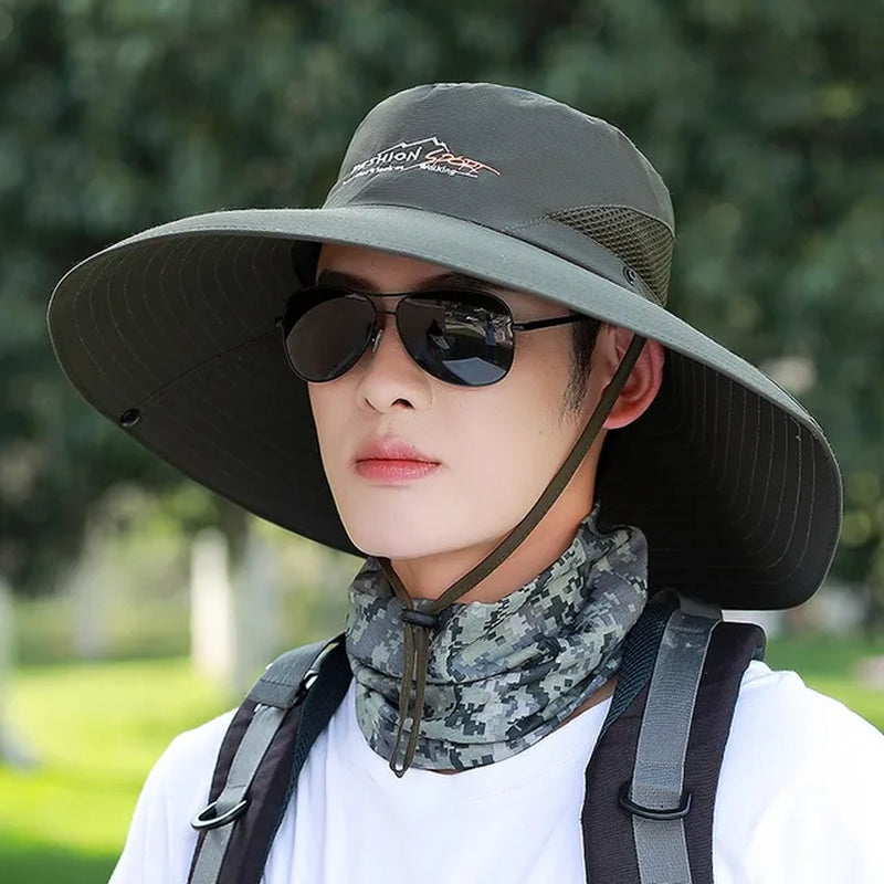 Summer Man Fisherman Hat Fishing Bucket Hat Anti-Uv Panama Outdoor Sun Protection Hats for Women Boonie Hat