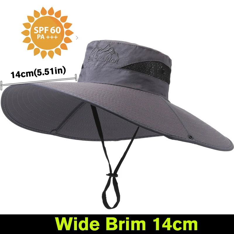 Summer Man Fisherman Hat Fishing Bucket Hat Anti-Uv Panama Outdoor Sun Protection Hats for Women Boonie Hat