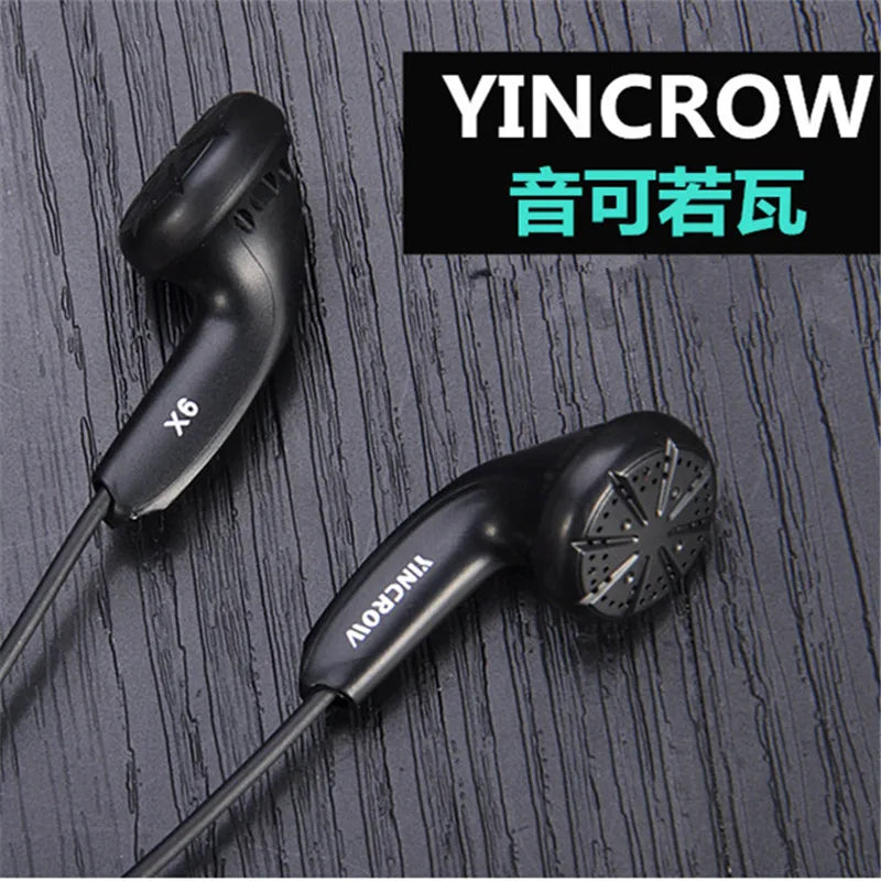 YINCROW X6 In Ear Earphone Earbud Flat Head Plug Earplugs PK PK1 MX985 MX500 Kill Monk Earbud Free Shipping