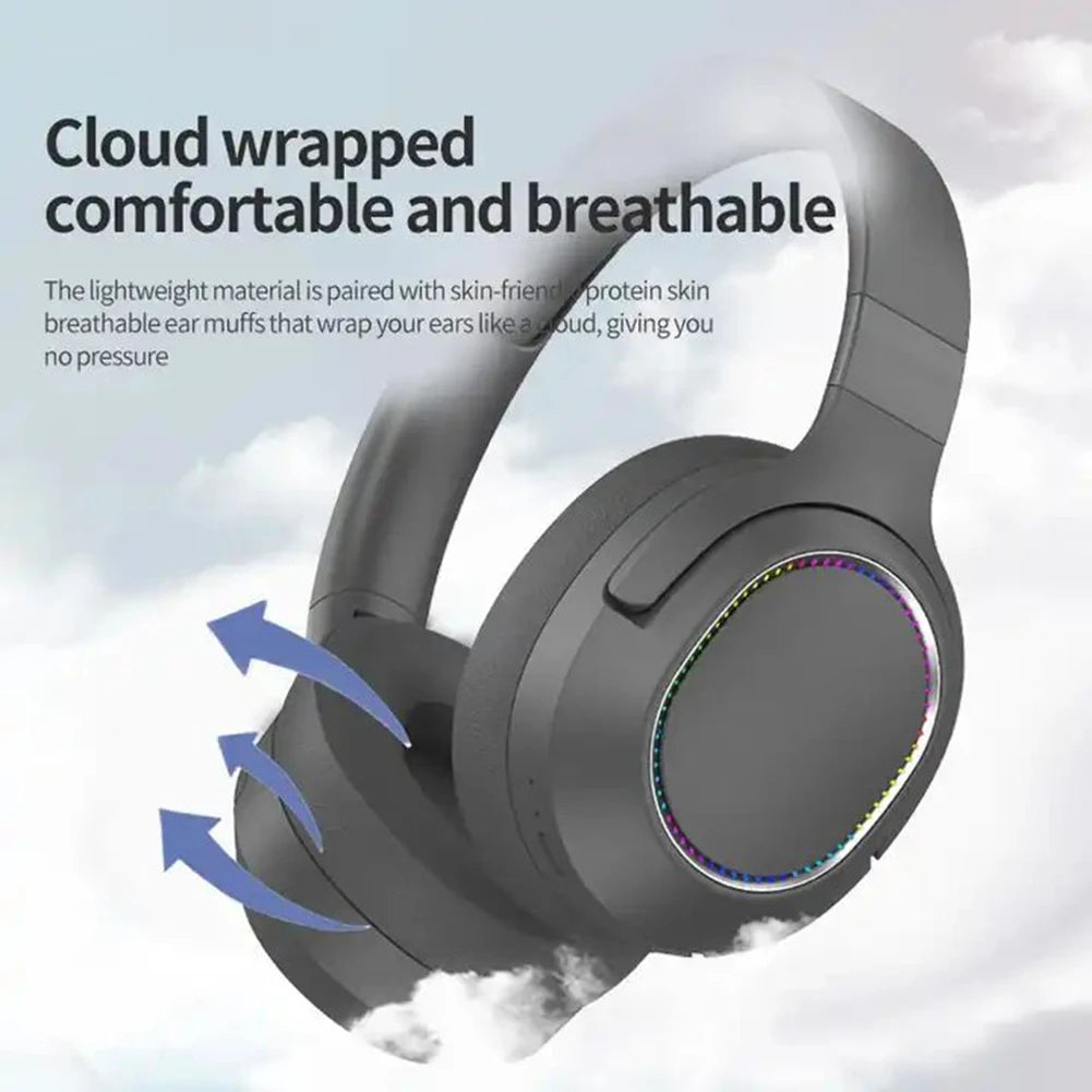 P2963 Wireless Headsets Over-Ear Stereo Earphones With Folding Head Band Buttons Control Headphone For Phone Computer Laptop