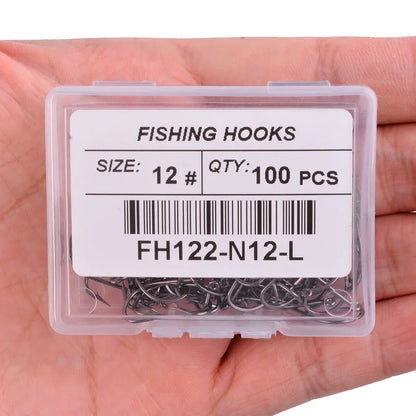 100pcs Barbed Fishing Hooks