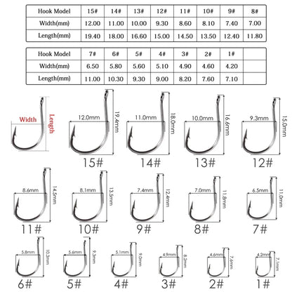 100pcs Barbed Fishing Hooks