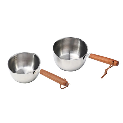 Stainless Steel Oil Pot Mini Soup Milk Pot Multifunctional Burning Oil Dripping Sauce Special Pot Hot Oil Pan Sauce Kitchen Pots