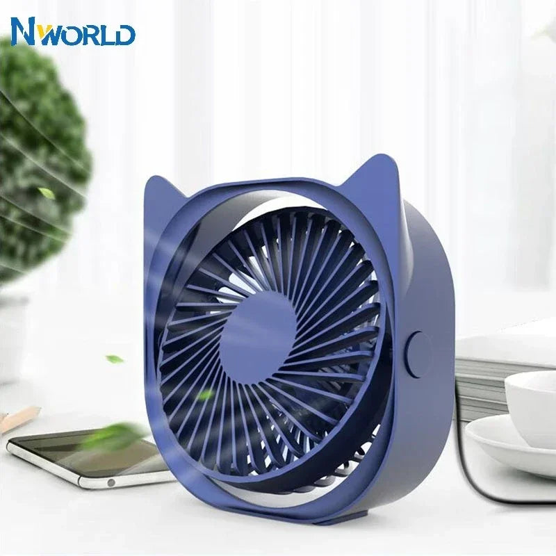 Mini USB Fan Table Small Fan Electronic Summer USB Smart Gadgets Portable Cool Gadgets Silent Rechargeable For Office Home