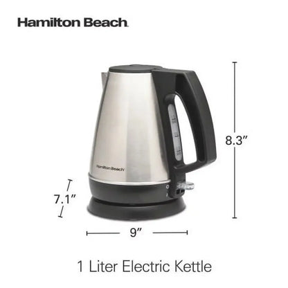 Electric Kettle Stainless Steel and Black