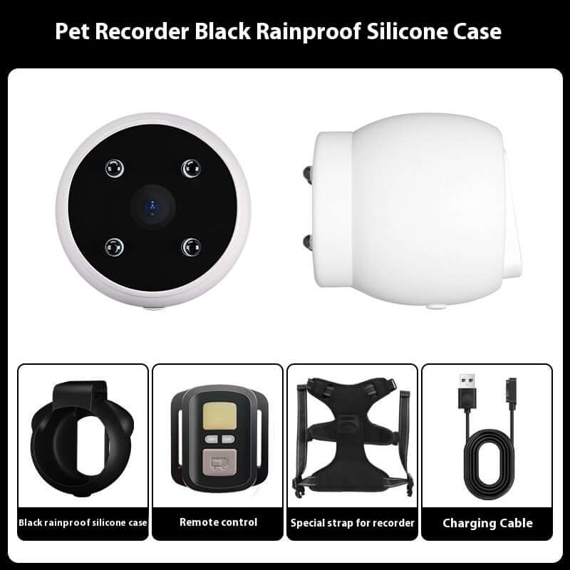 Pets Recorder Pet Tracker Collar Dogs and Cats Viewing Angle Motion Recording Camera Action Camera with Video Records Cat Collars Camera Sport Pet Products