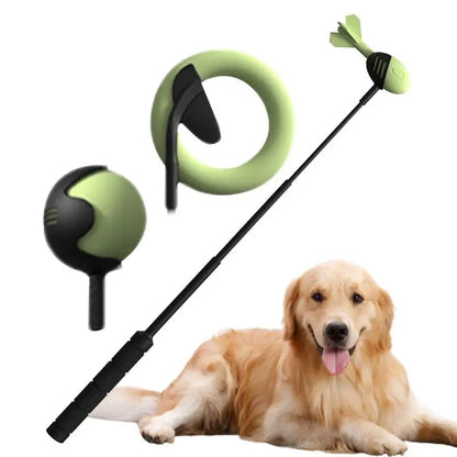 Dog Toys Throwing Pole Pet Throwing Stick Hand Throwing Ball Toys Pet Tennis Launcher Pole Outdoor Training Toys Pet Supplies